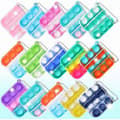 15 st Mini Pop Fidget Nyckelringar Party Favörer, Silikon Squeeze Pop Bubble Fidget Bulk Sensoriska Leksaker, Pop Nyckelring Bubble Pop Leksak Party B[HK]
