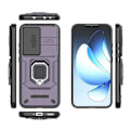 Pikkukuva 4 / 5: Oppo Reno13 5G (Global) -puhelimen suojakotelo PC TPU -jalustalla ja linssinsuojuksella - Vihreä[HK] Purple Multicolor