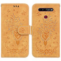 Miniatyrbilde 1 av 5: Etui for LG K41S/LG K51S Deksel Coque Sommerfugl og Rose Magnetisk Lommebok PU Premium Lær Flip Kort Holder Telefon Etui -[HK] Yellow