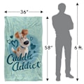Miniatyrbillede 5 af 5: Kæledyrenes Hemmelige Liv Tæppe, Cuddle Addict Silkeagtig Blød Kastetæppe fsgyde420[HK] 40x30in 76x102cm