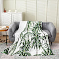 Miniatyrbillede 2 af 5: Palm Tree Fleece Tæppe, Helårs Palm Leaf Sengetæppe Botanisk Natur Fuzzy Tæppe Til Seng Sofa, Soveværelse Plys Tæppe Leaf Bra[HK] 60x50in 150x125cm