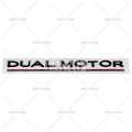 Miniatyrbilde 1 av 5: Bil Styling 3D Dual Motor ABS Selvklebende Emblem Bakluke Merke Klistremerke Karosseridekal for Tesla Model 3 Model S Models Y Model X[HK] Matte Black Red