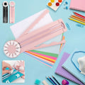 Miniatyrbild 2 av 5: 12 i 1 Pappersskärare Glidande Multifunktionell Papperskniv Roterande Handskärande Pappersverktyg för DIY Scrapbook[HK] Black