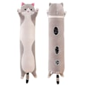 Miniatyrbilde 2 av 2: Lang og søt kosebamse i form av katt, myk pute for barn, julegave [HK] Grey 90CM