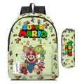 Pikkukuva 1 / 2: Lasten pojat tytöt Super Mario Bros tulostus reppu reppu suuri kapasiteetti koululaukut kynäkotelo[HK] D