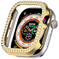 Pikkukuva 1 / 5: Apple Watch Series 10 46mm -kellolle, Kaksirivinen strassikoristeinen, ontto PC-kellon kehyskotelo Multicolor Style D
