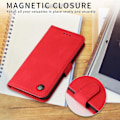 Pikkukuva 5 / 5: Ihoa myötäilevä PU-kotelo Motorola Edge 50 Neo / ThinkPhone 25[HK] -puhelimelle Red