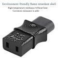 Miniatyrbild 5 av 5: 2-Pin EU Industriell Strömomvandlare IEC 320 C8 Hane Till IEC 320 C9 Hona AC Adapter 6A/250V[HK] Black