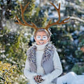 Miniatyrbild 3 av 5: Julhjortens Gevir Huvudband Justerbart Renen Gevir Älg Cosplay Banmo[HK]