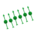Miniatyrbillede 2 af 5: 6 stk. Spinner 10cm Plastik Roterende Pil Pegepind DIY Brætspil Børns Legetøjs Tilbehør Shry[HK] Green