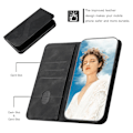 Pikkukuva 3 / 5: Samsung Galaxy A41 -kotelo, PU-nahkainen läppäkotelo magneettisella sulkimella, lompakkokorttipaikat ja jalustakotelo [HK] Samsung Galaxy A41 Black