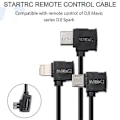 Pikkukuva 2 / 5: Startrc 10cm Usb-c / Type-c - Micro Usb -muuntosovitin Datakaapeli Dji Mavic Mini / Air, Shark -kaukosäätimelle (musta)[HK]