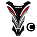 Pikkukuva 1 / 5: 3D hiilikuitu-look moottoripyörän tankin suojatarra Yamaha FJR 1300 FJR1300 A AS ABS [HK] C