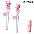 Miniatyrbilde 1 av 5: 2 Par Treningspinner, Lærepinner for Barn[HK] Pink