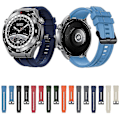 Pikkukuva 5 / 5: Silikoniranneke Huawei Watch Ultimate -kelloon, 3 kpl pidempi malli [HK] Red