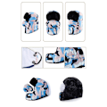 Miniatyrbilde 2 av 3: Dame og herre øreklaff Trapper camo lue Vinter varm Bomber Ushanka skilue med maske [HK] Red Medium