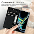 Pikkukuva 4 / 5: Samsung Galaxy A26 5G Lompakkokotelo Magneettisella Sulkimella Nahkainen Puhelinkotelo -[HK] Multicolor Black