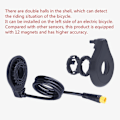 Miniatyrbilde 5 av 5: Sykkel Kraft Pedalassistent Sensor Sykkeldeler 12 Magneter Sykler Pedalsensor[HK] Black C