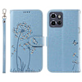 Miniatyrbillede 1 af 5: Læderetui med pung til Motorola Edge 50 Neo 5G/S50 5G/ThinkPhone 25 5G, telefoncover med mælkebøtte [HK] Style B Multicolor