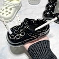 Miniatyrbild 4 av 5: HK  Roliga Crocs askfattsprydnader - Crocs askfattsprydnader i keramik, roliga anti-flygaska prydnader, 100 % nya black
