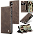 Miniatyrbillede 1 af 5: CASEME 013 Serie Til Samsung Galaxy A55 5G Etui PU Læder Stand View Business Telefon Cover[HK] Style E Multicolor