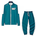 Miniatyrbild 1 av 4: Squid Game Jacka Byxor Sport Dragkedja Kofta Digital 067 Tryck Ficka Sweatshirts Set A[HK] M