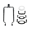 Miniatyrbild 1 av 5: 7 tum Lampskärm Harp Hållare Justerbar Lamp Harp Kit E14,e26,e27 Ljusbasadapter Svart Horn Fra[hk] Black