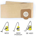 Miniatyrbild 3 av 5: Karcher Wd3 Dammsugarpåse, Set med 5 raka dammsugarpåsar för Karcher Wd3, Wd 3 Premium, Wd3200, Wd3500p, A2204, A2204, A2534, S[HK]