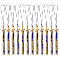 Miniatyrbillede 1 af 2: 12 stk. dimissionskvaster akademiske dimissionshue kvaster dimissionshat dekorationer DIY kvaster [HK] 40X3.5cm Blue Golden