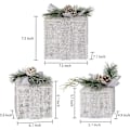 Miniatyrbilde 2 av 5: Sett med 3 julelysende gaveesker, forhåndsopplyste 60 LED-lysende gaveesker Ornament Utendørs varm W[HK] Warm White