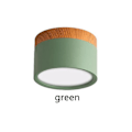 Miniatyrbillede 1 af 5: Led loftslampe dæmpbar 7w 9w overflademonteret loftslampe træ moderne lys spotlight soveværelse stue homekit bbulb[HkkK] Green 7W white light