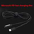 Miniatyrbild 2 av 5: USB C Typ C Hona Eller Hane Strömförsörjning Laddare Adapter Laddningskabel Sladd för Surface Pro 1/2/Surface RT[HK] Black