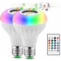 Intelligent Bluetooth Smart Lampa E27 Synkroniseringslampa med Musikrytm [HK]
