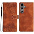 Miniatyrbillede 1 af 5: Til Samsung Galaxy S24 Mobiltelefon Cover Præget PU Læder Wallet Stand Anti-Drop Cover[HK] Style F Multicolor