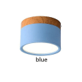 Miniatyrbillede 1 af 5: Led loftslampe dæmpbar 7w 9w overflademonteret loftslampe træ moderne lys spotlight soveværelse stue homekit bbulb[HkkK] Blue 7W white light