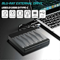 Miniatyrbild 3 av 5: Extern Blu-ray-enhet Optisk enhet Cd Dvd Bd Brännare Rw Spelare, omskrivare Skrivare Disk Duplicator För[HK]