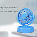 Pikkukuva 5 / 5: Mini Autotuuletin USB Ladattava Sähkötuuletin 3-Nopeuksinen Tuuletin Autoihin Kuorma-autoihin Busseihin [HK] Blue 6000mah