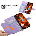 Miniatyrbilde 5 av 5: For Xiaomi Redmi Note 13 5G/Note 13 5G (Kina) Lær Telefondeksel med 2 Stropper[HK] Light Purple