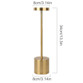 Miniatyrbillede 2 af 5: Led-bordlampe, trådløs, genopladelig USB-bordlampe i metal til spisestue/soveværelse/sovesal -bp[hk] black