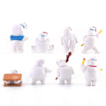 Miniatyrbilde 2 av 2: 8 stk. Ghostbusters Afterlife Mini Puft Sett Bobblehead Headknocker Figur Leke Skrivebords Ornament Gave -NMAOV[HK]