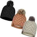 Miniatyrbilde 1 av 2: Unisex Strikket Fleeceforet Varm Vinterlue [HK] One Size Crimson