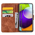 Miniatyrbillede 5 af 5: Wallet Case til Samsung Galaxy A52/A52S Premium PU Læder Flip Cover Mandala[HK] Brown