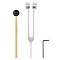 Miniatyrbillede 1 af 5: 128HZ Tuning Fork i Aluminiumlegering med Silikonehammer og Reparationsværktøj til Lydhealing [HK] 1 Silver