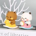 Pikkukuva 4 / 5: Kawaii Bubu ja Dudu -nukke koriste sarjakuva Mitao Panda malli auton koristeet [HK]