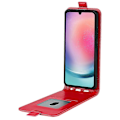 Miniatyrbillede 2 af 5: Til Samsung Galaxy A16 Etui med Kortlommer Vertikal Flip Læder Telefon Cover[HK] Red