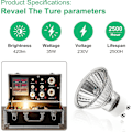 Miniatyrbillede 4 af 5: Gu10 35 Watt Halogen Reflektorpære Varm Hvid Dæmpbar, Gu10 Halogen 35w Halogenpærer, Gu10 Dæmpbar Varm Hvid[HkkK] 230V-50W 2 pcs