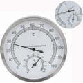 Badstuetermometer, 2-i-1 rustfritt stål badstuetilbehør Termometer Hygrometer Termo-hygro