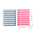 Miniatyrbillede 5 af 5: 8 Huller Silikone Farveblyantform Chokolade Gumpaste Forme Halvcylindrisk Formet[HK] Pink