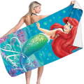 Miniatyrbillede 4 af 5: HK  Elsa pige dreng strandhåndklæde mikrofiber dobbeltsidet fleece strandhåndklæde badehåndklæde