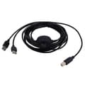 USB A til B han printerkabel med 2-i-1 splitter til to computere [HK] Black B